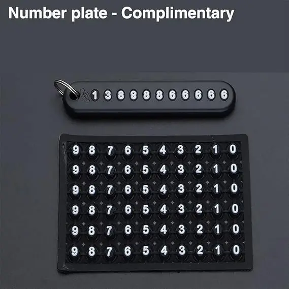 

6PCS Set Of Car Anti-Lost Car Keychain Phone Number Keyring Phone Number Plate Key Ring Vehicle Chain Car Interior Accessories