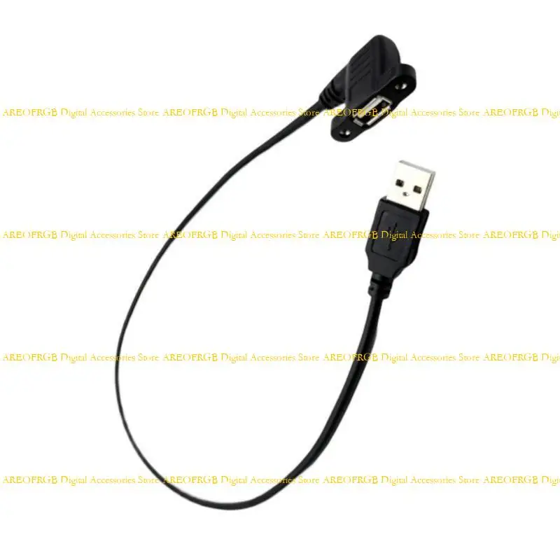 

E21E USB 2.0 Extension Cable Line Male to Female Screw Panel Mount Adapter Cord Wire