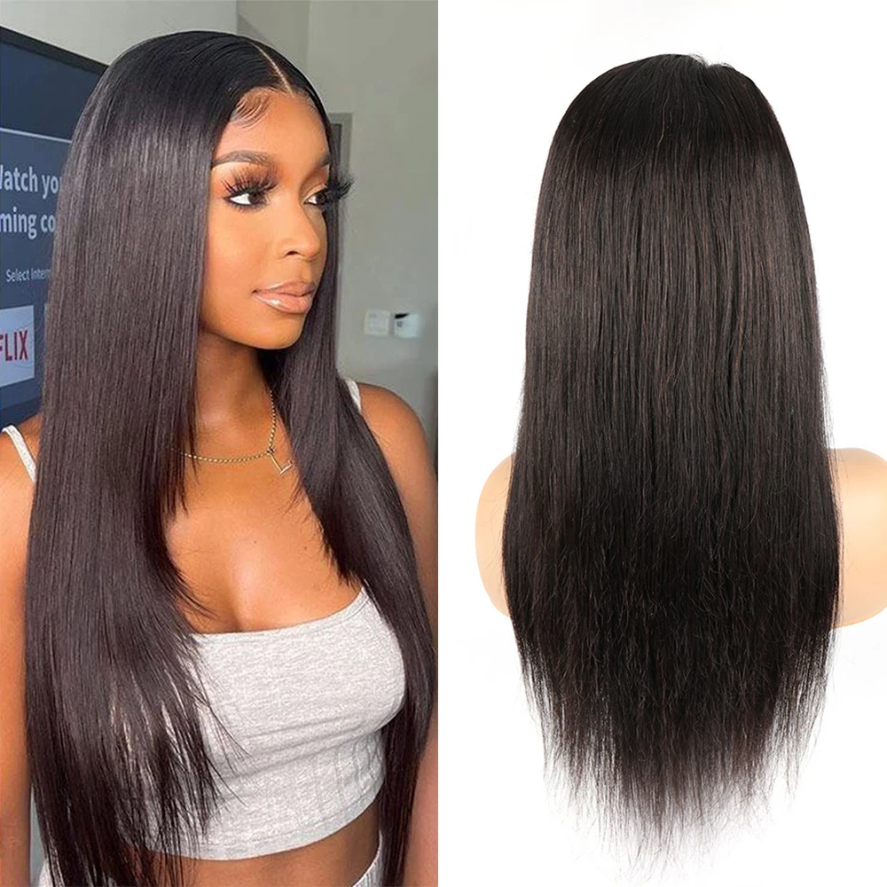 

360 Lace Front Wig Human Hair Brazilian Straight Human Hair Wig Lace Frontal Wigs for Women Glueless Human Hair Ready To Wear