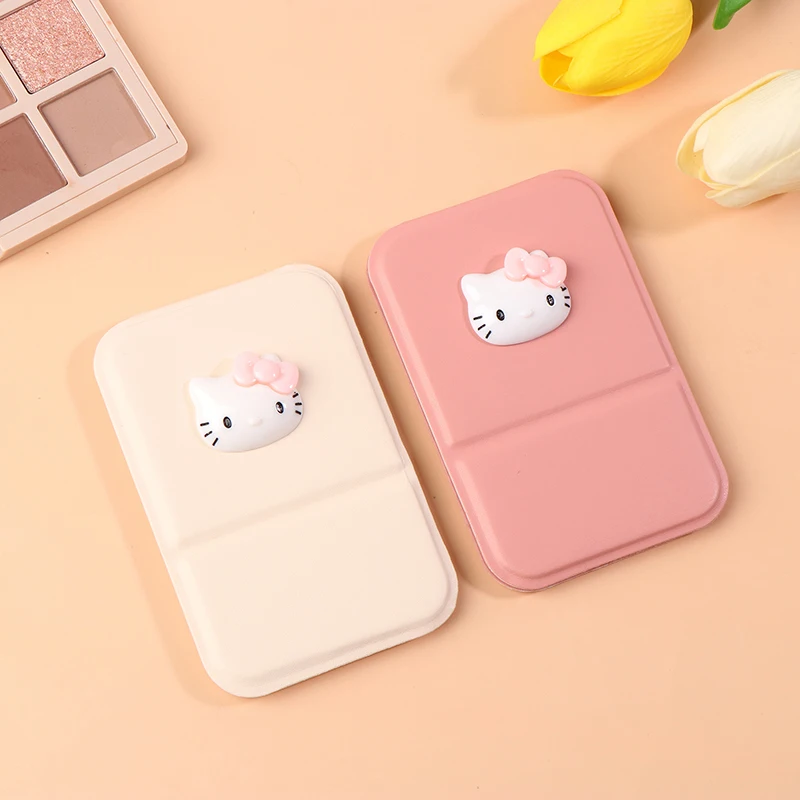 New 1PC Kawaii Hello Kitty Folding Mirror Sanrio KT Cat Makeup Mirror Portable Travel Desktop Mirror Women Girls Gift