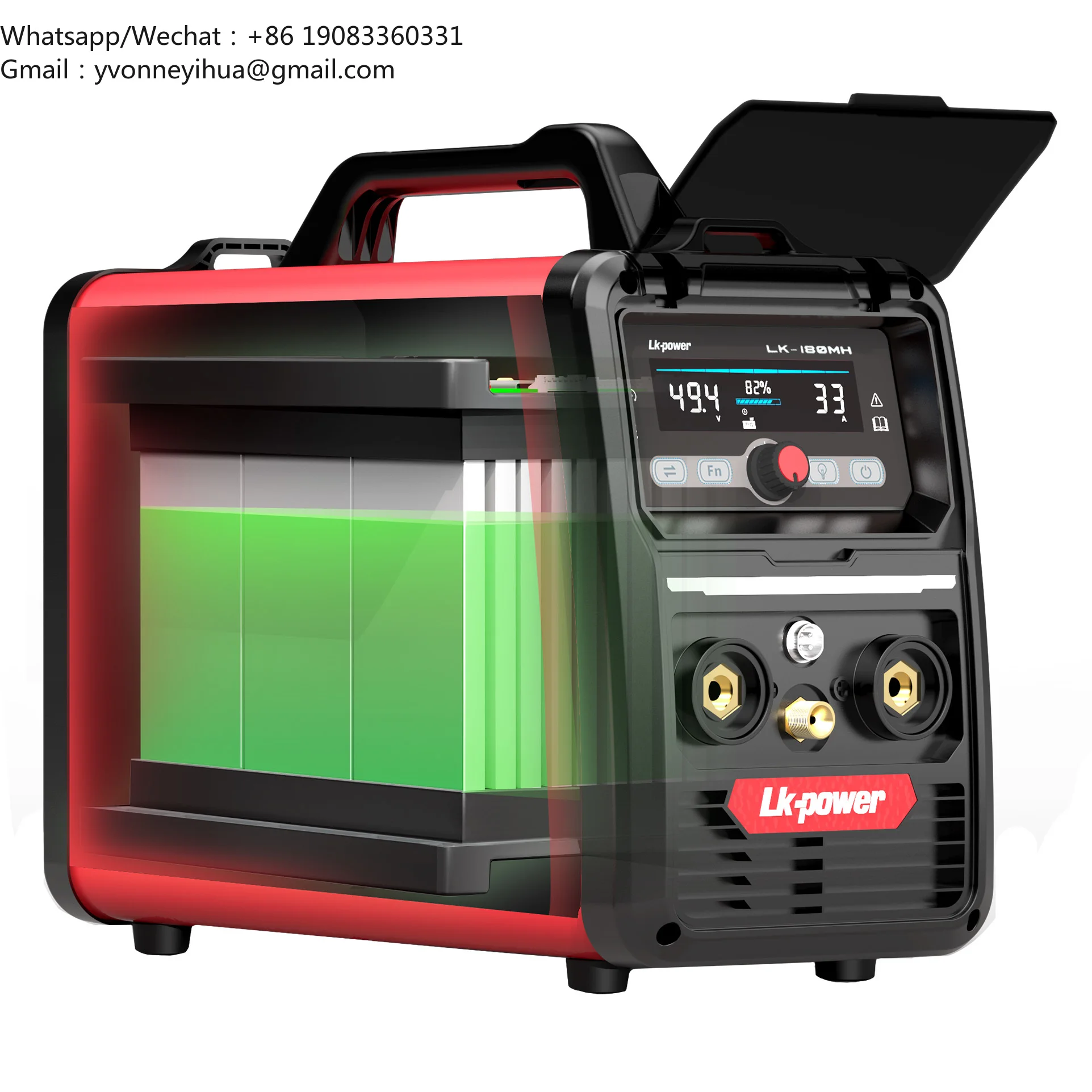 Multi Ways Charging 801.9wh Build In Lithium Ion Battery MMA MIG TIG 160A Powered Inverter Welder