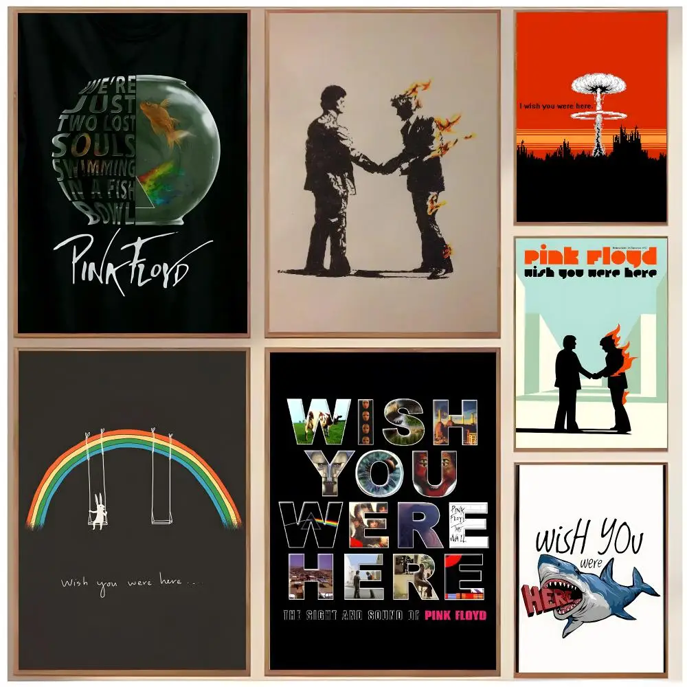 Album Rock Wish You Were Here Poster  Classic Home Interior Design & Modern Wall Decor Art Collection