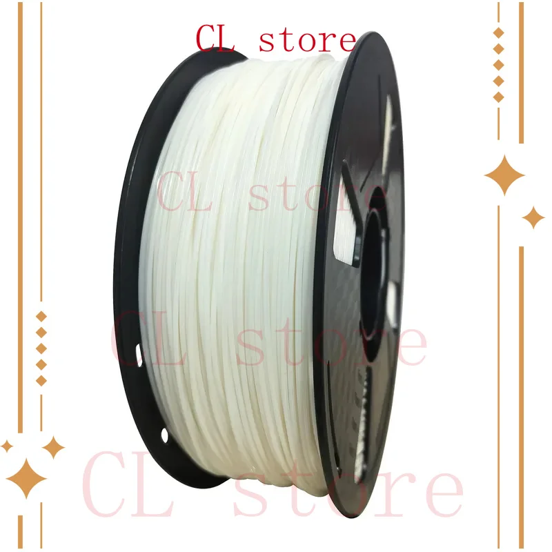 

40D TPE Filament White 1.75mm 1KG 3D Printer Filament Airless Basketball 3D Printing Materials Flexible Basketball Filament