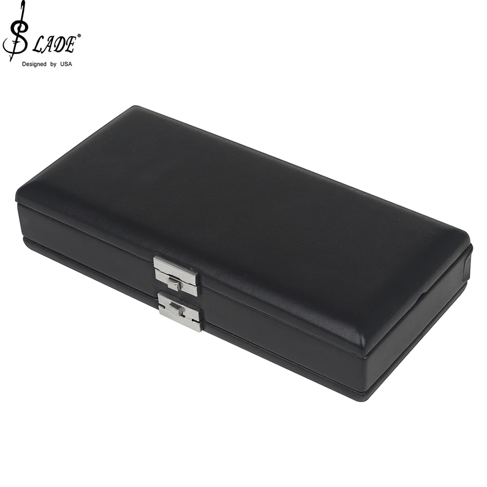 Oboe Black Whistle Box Double-Layer Oboe Whistle Double-Sided Leather Box for Oboe Woodwind Instrument Accessories