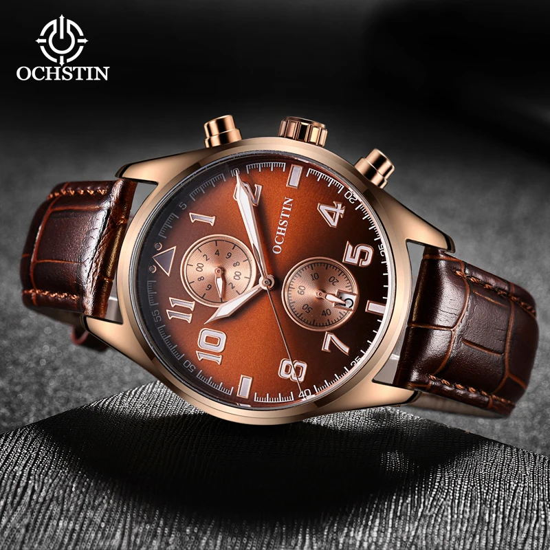 Ochstinprominente celebrity series simple personality trend multi-functional quartz movement waterproof man quartz watch