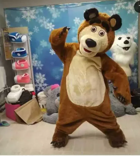 

New Adult Halloween Christmas Cute Bear Mascotte Fancy Dress Cartoon Mascot Costume Plush Fancy Dress Mascot Costume