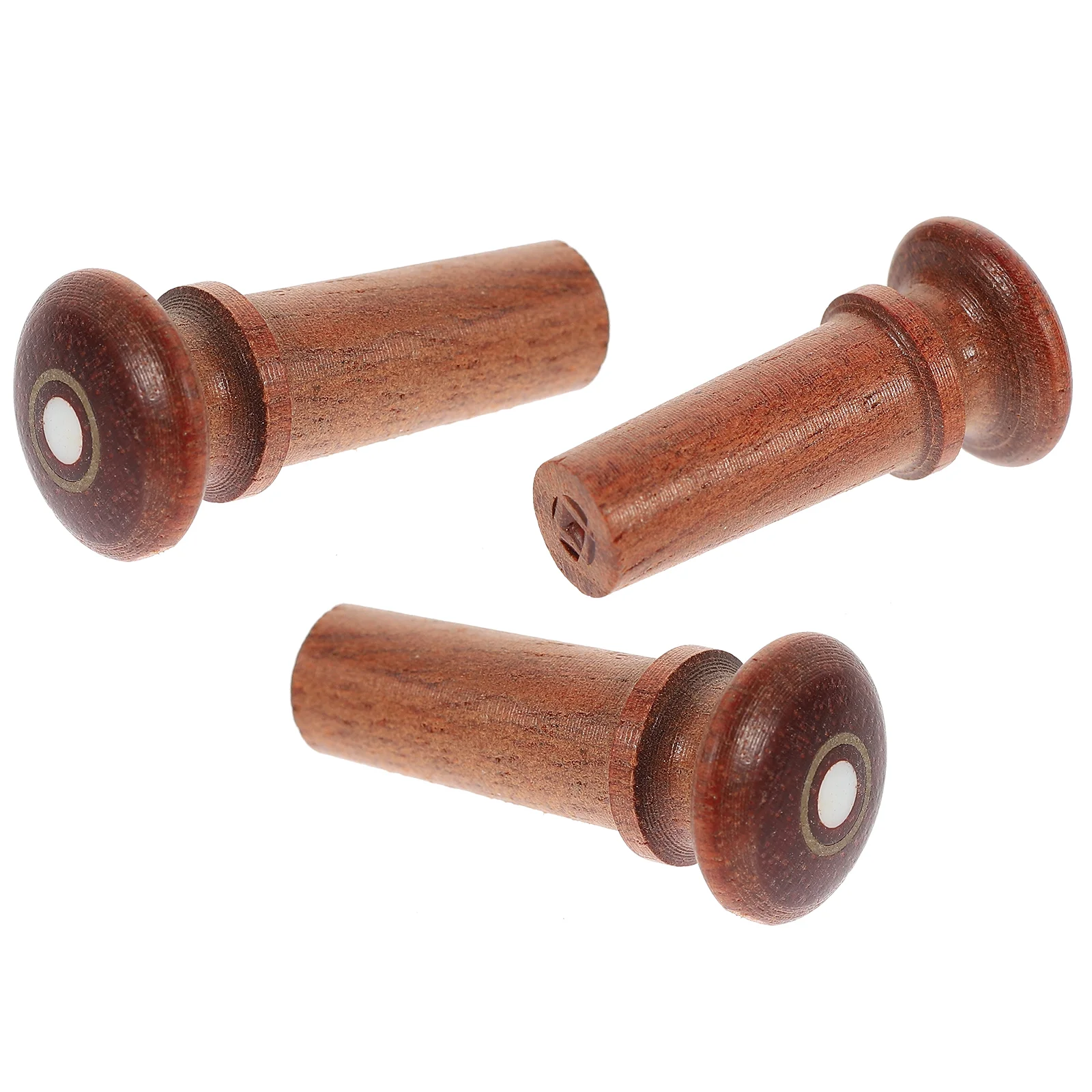 

3 Pcs Violin Tail Button Plugs Wooden Accessories Bridge Pegs Jujube Endpin Screws Musical Instrument Tailpiece