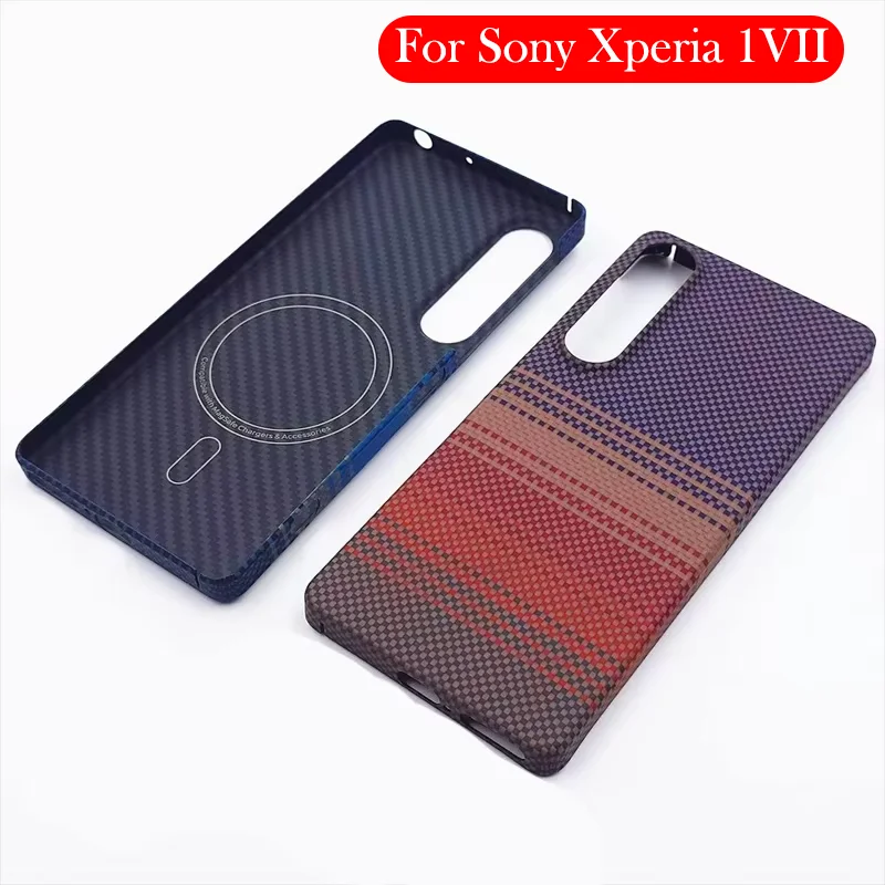 

Kevlar Case For Sony Xperia 1VII Wireless Charging Back Cover Case for SONY XPERIA 1VII