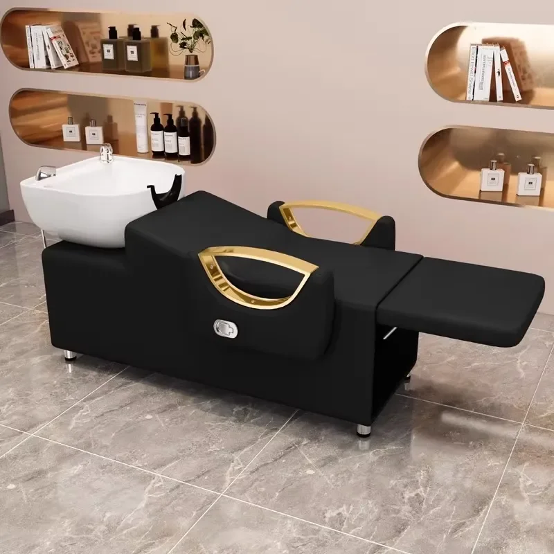 Hair washing bed, backwash unit, salon furniture, hair washing chair, with hair washing basin