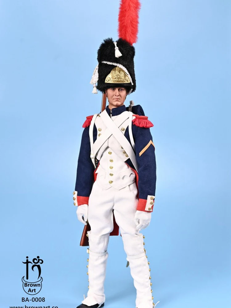 BROWN ART BA-0008 1/6 Skala Napolenioc Foot Soldier of the Imperial Guard Model Toys 12" Pełny zestaw figurek akcji Kolekcja dla fanów