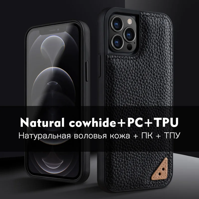 Melkco Premium Genuine Leather Case for iPhone 12 Pro Max mini Luxury Fashion Business Natural Cowhide TPU PC Phone Cases Cover