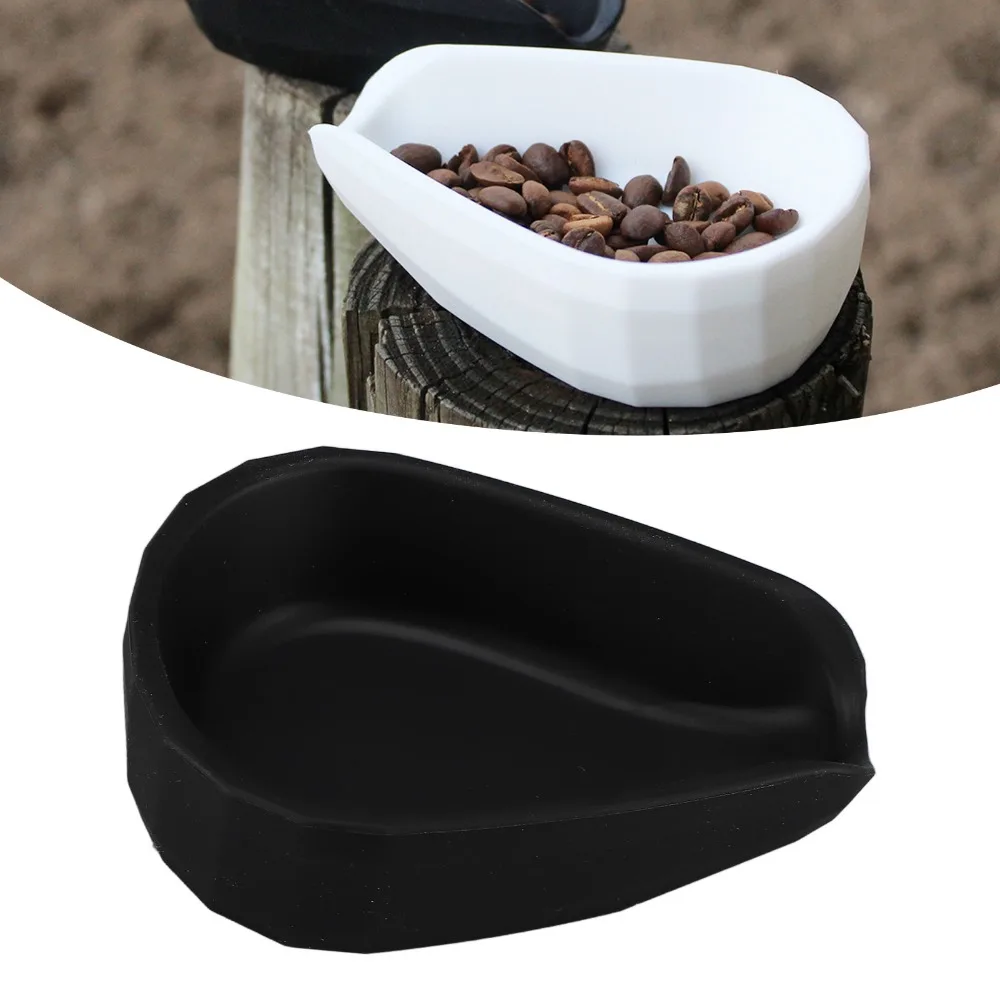 

Food Grade Silicone Coffee Bean Dosing Cup White Weighing Cup Coffee Dosing Cup Black Single Dosing Tray For Coffee Beans