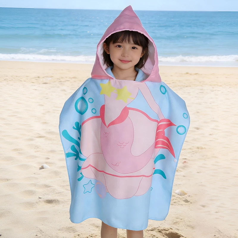 Summer baby and children's bathrobes sports quick drying absorbent wipes portable travel beach towels