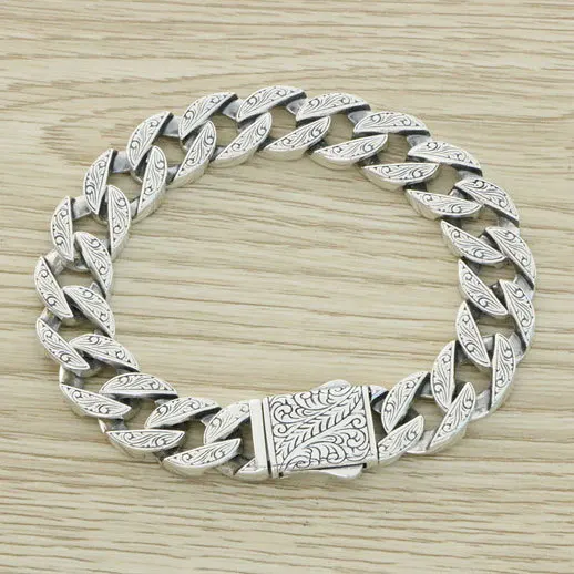 Seiko Eternal Vine Bracelet S925 Sterling Silver Personalized Unisex Metal Creative Clip Hip Hop Bracelet Wholesale