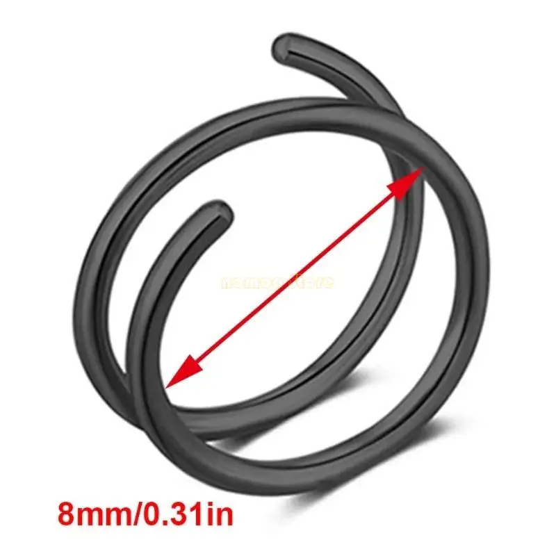 31BF حلزوني خاتم الأنف هوب جسم ثقب المجوهر #6