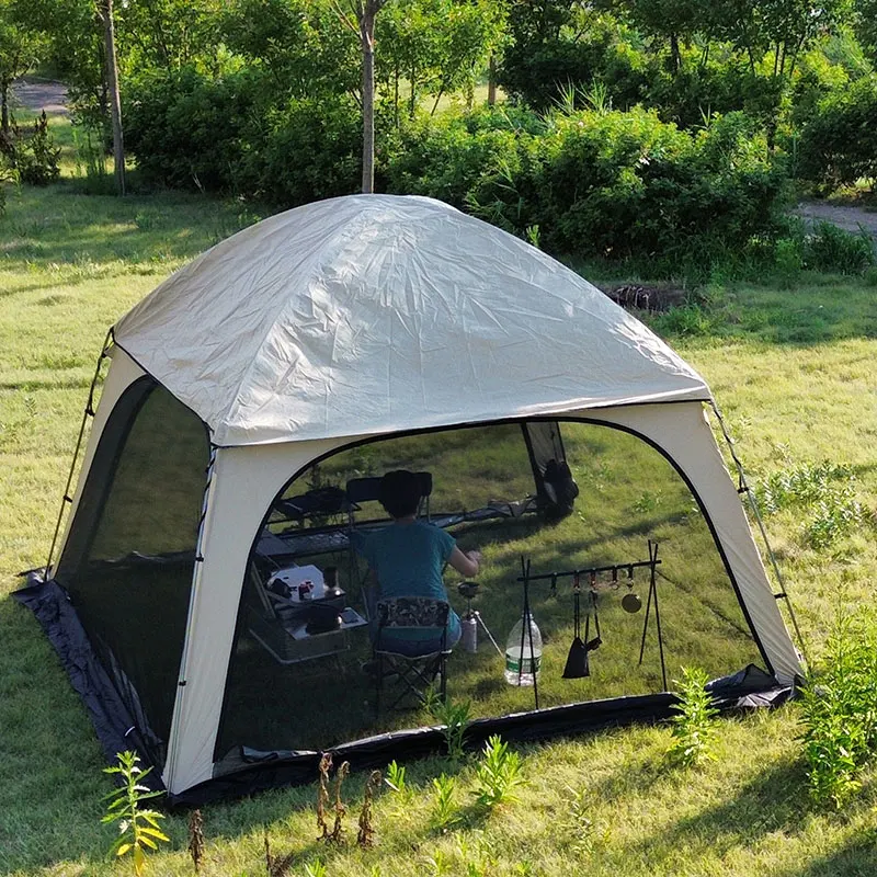 Tent with Screen Room for 6 Person, Backyard Tent, Big Gazebo, Mosquito Netting, Sidewalls, Glamping Tent