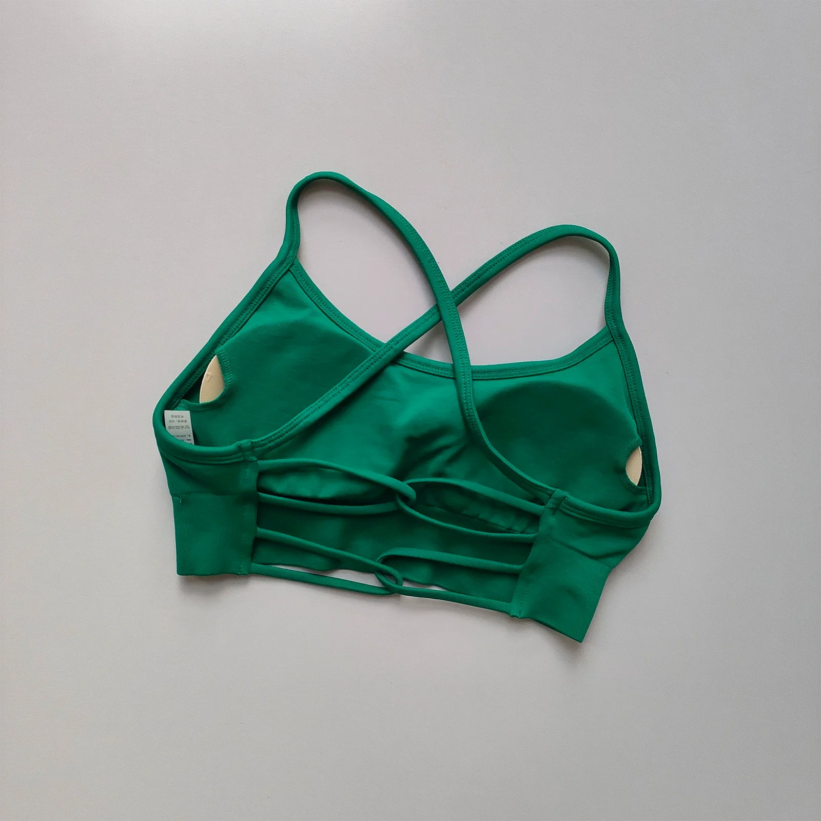 Gepolstertes Yoga-Tanktop für Damen, Fitness-Top mit überkreuztem Rücken, Pilates-Sport-BH, stoßdämpfender Trainings-BH. – Detail 14