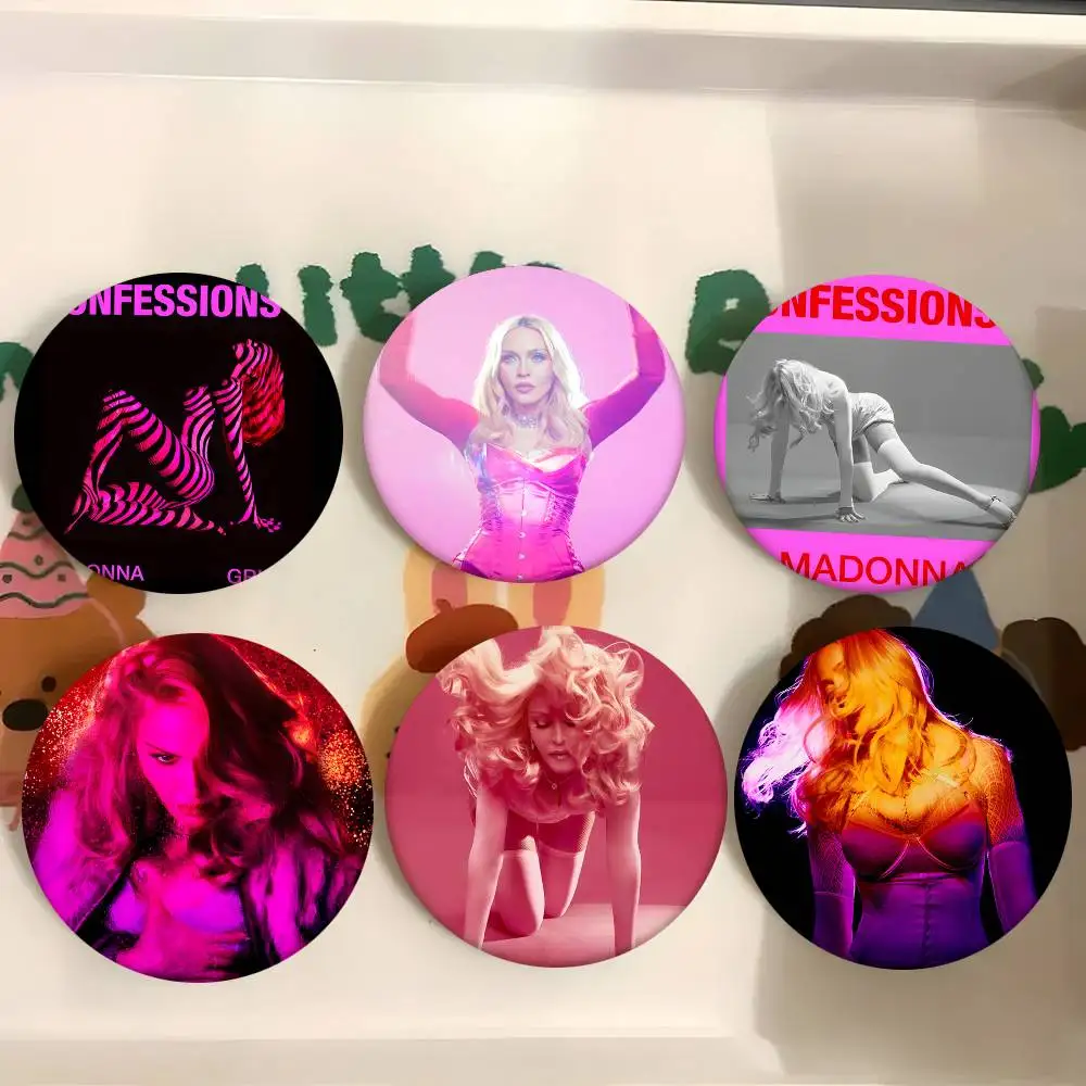 1pc M-Madonna Confessions II 2 Cartoon Style Badge Brooches On Backpack Decoration Round Enamel Pins For Accessorys