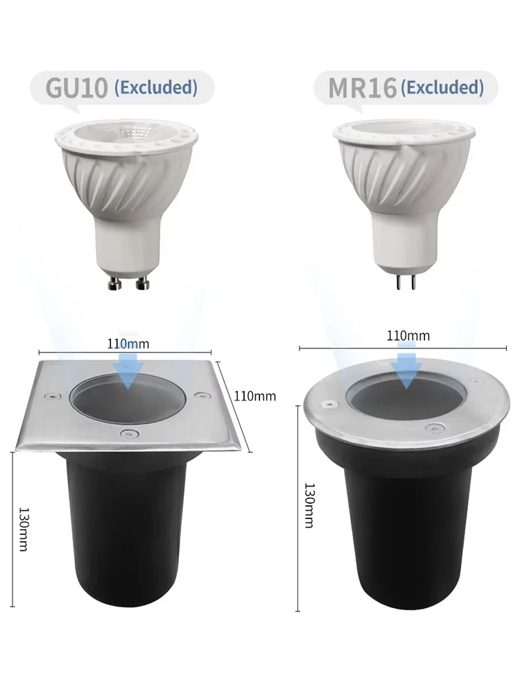 GU10 LED مصباح تحت الأرض مصباح أرضي في الهواء الطلق الأرض بقعة المشهد حديقة مسار دفن مصباح ل gu10 لمبة الغلاف #1