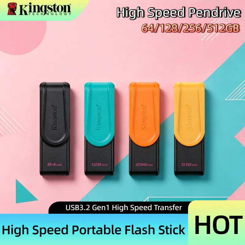 Kingston 64GB 128GB 256GB USB 3.2 Gen 1 High Speed Mini Pen Drive Flash Drive Memory Stick for Laptop PC Mac Backup