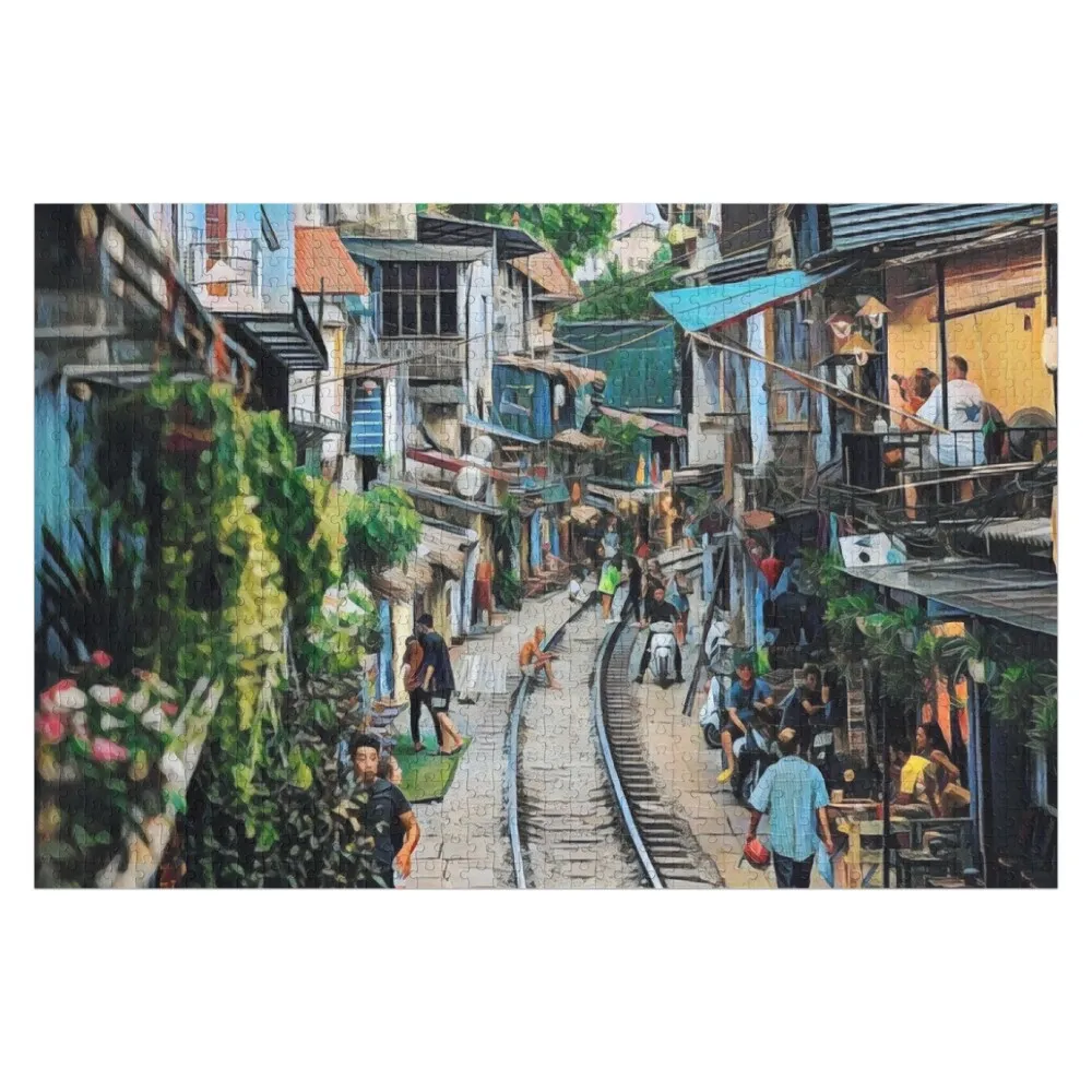 

Hanoi Streets Jigsaw Puzzle Photo Personalized Name Wooden Animal Puzzle