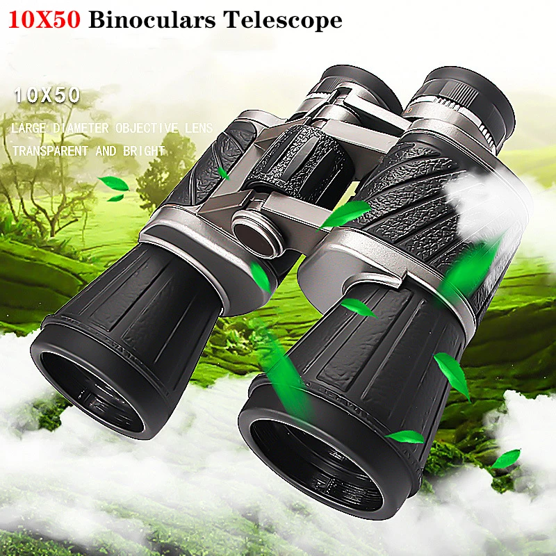 

Baigish 10X50 Binoculars Telescope Bak4 Powerful Military Binoculars Night Vision Spyglass for Travel Hunting Camping Equipment