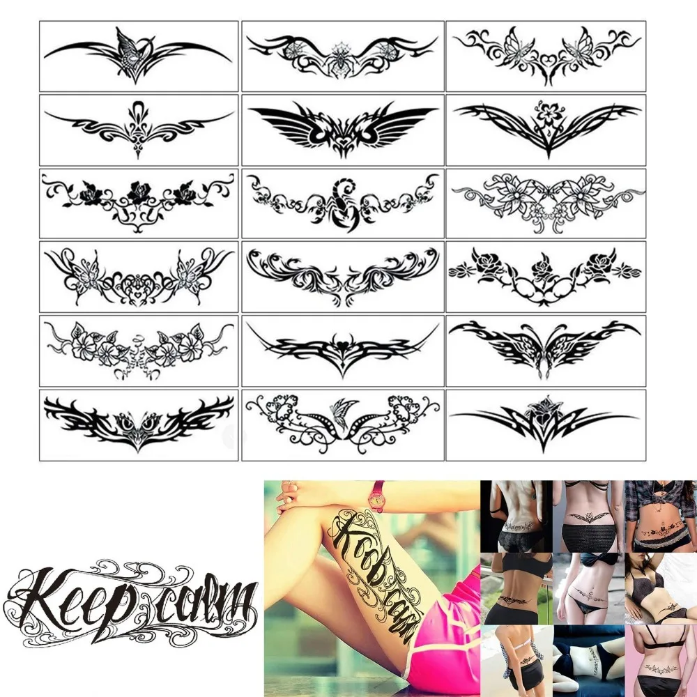 

19 Temporary Tattoo Ladies Sexy, Tattoo Stickers for Women, Fake Tattoos for Women, Tattoo Stickers for Men