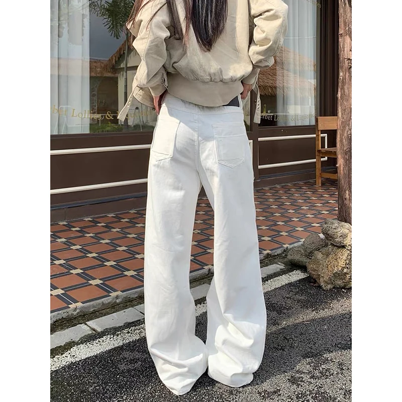 ZHIZOU Women Black Y2k Baggy Jeans Japanese 2000s Style Grunge Jean Pants Vintage Harajuku Oversize Denim Trousers Spring 2026