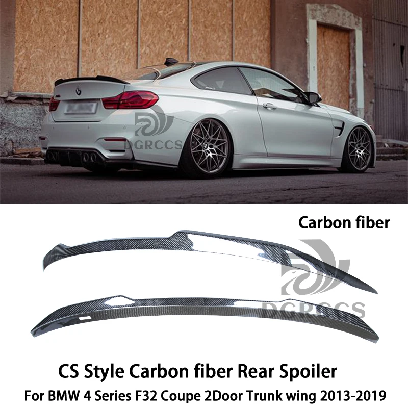 

For BMW 4 Series F32 Coupe 2Door CS Style Carbon fiber Rear Spoiler Trunk wing 2013-2019 Carbon fiber FRP primer