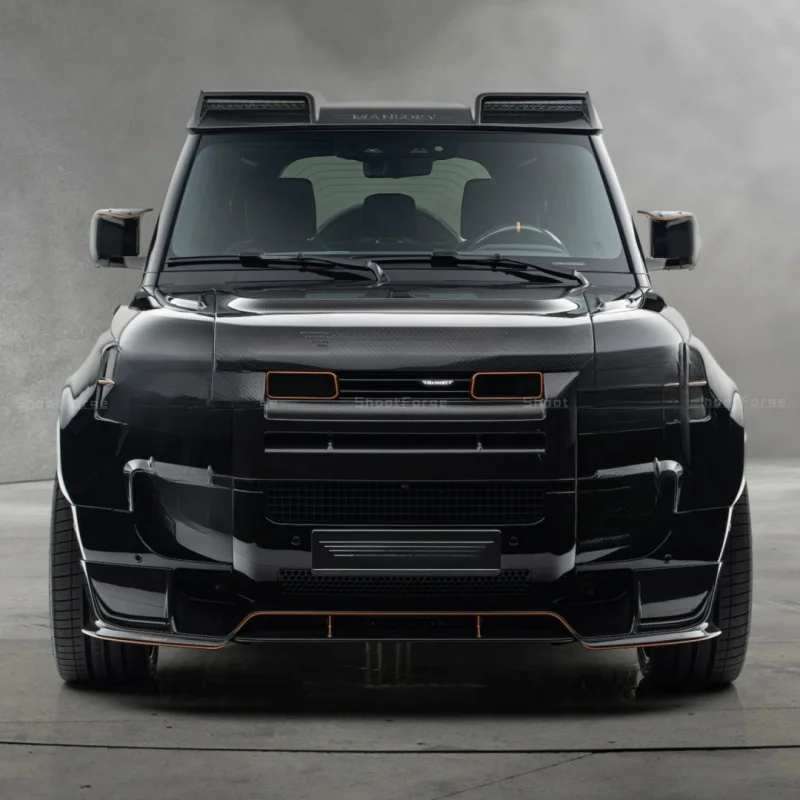 Dry Carbon Front Lip Side Skirt Rear Lip Rear Wing Wide Body Kit Full Set Polished Finish for 2020+ Defender