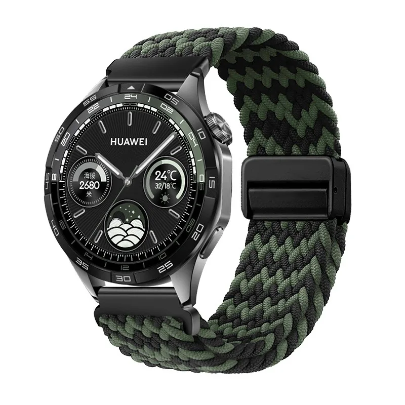 

Suitable for Huawei GT4/GT5pro New Braided Magnetic Buckle Strap Watch34pro Universal Series Fashionable Elastic Watch Strap