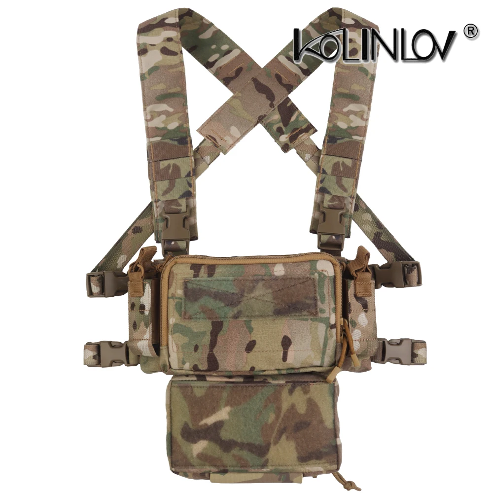 

Tactical D3CRM Chest Rig Molle Militar Airsoft Vest Outdoor Hunting Assault Vest 5.56 Triple Magazine Pouch 9mm Mag Bag