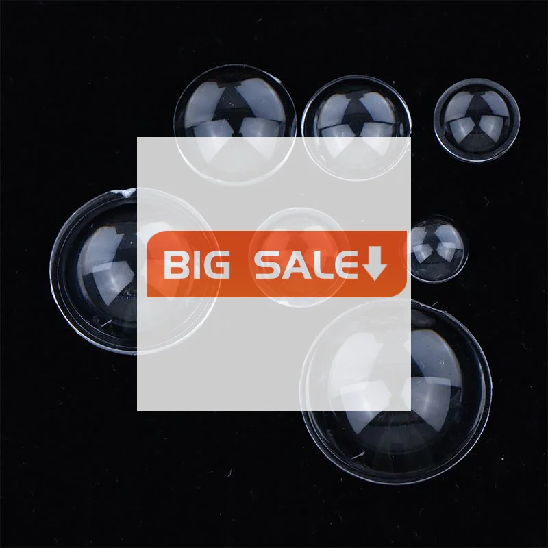 8-44 MM Round Transparent Acrylic Plano-convex Lens Flashlight LED Lens Focusing Torch Accessories Magnifying Glass Convex Lens