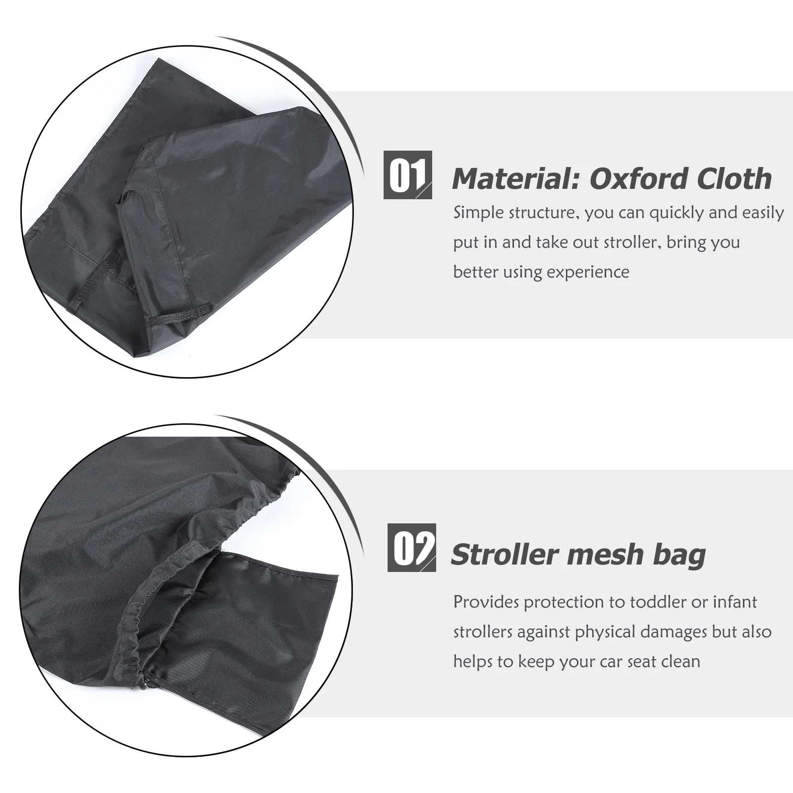 

Stroller Travel Bag Oxford Cloth Pouch Airplane Gate Check Protection for Toddler Infant Strollers Stroller Bag