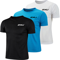 3 Pcs Sports Men's T-shirt Printing Hot Sales Short Sleeve Jogging Casual Quick Drying Tees Lightweight Gym Men T-shirt Summer