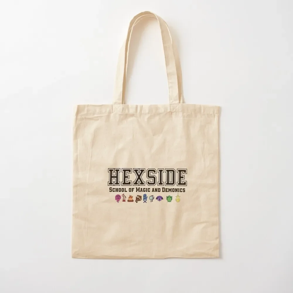 

Hexside School Logo (w/ covens) Tote Bag Shopper Customizable tote bag woman shopping bag Canvas Tote