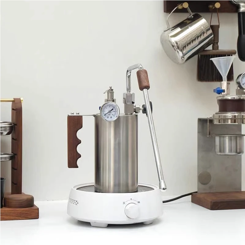 

Household Commercial Camping Steam Milk Foam Machine Coffee Latte Beat Milk Foam Machine Stainless Steel Direct Fire