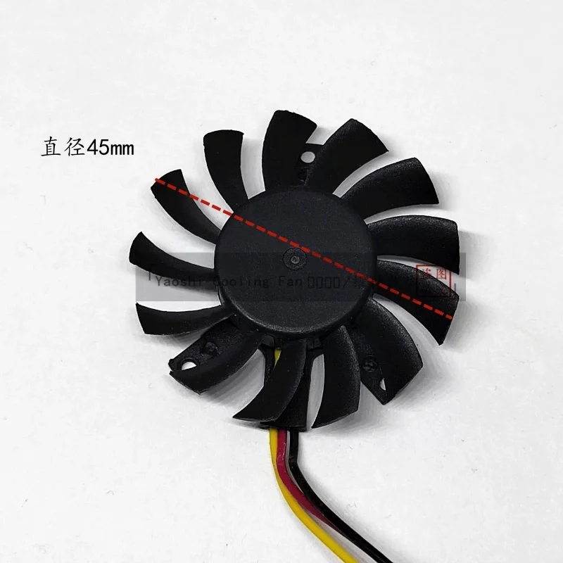 ND-5010M12S DC 12V 0.13A 45X45mm hole 35x35x27mm 3-Wire Graphics Card Cooling Fan