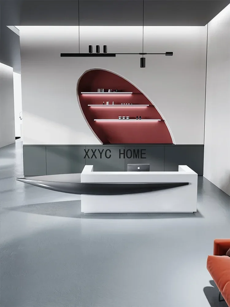 Creative Boat-Shaped Paint Front Fashion Reception  Hall Bar  Special-Shaped Company Front