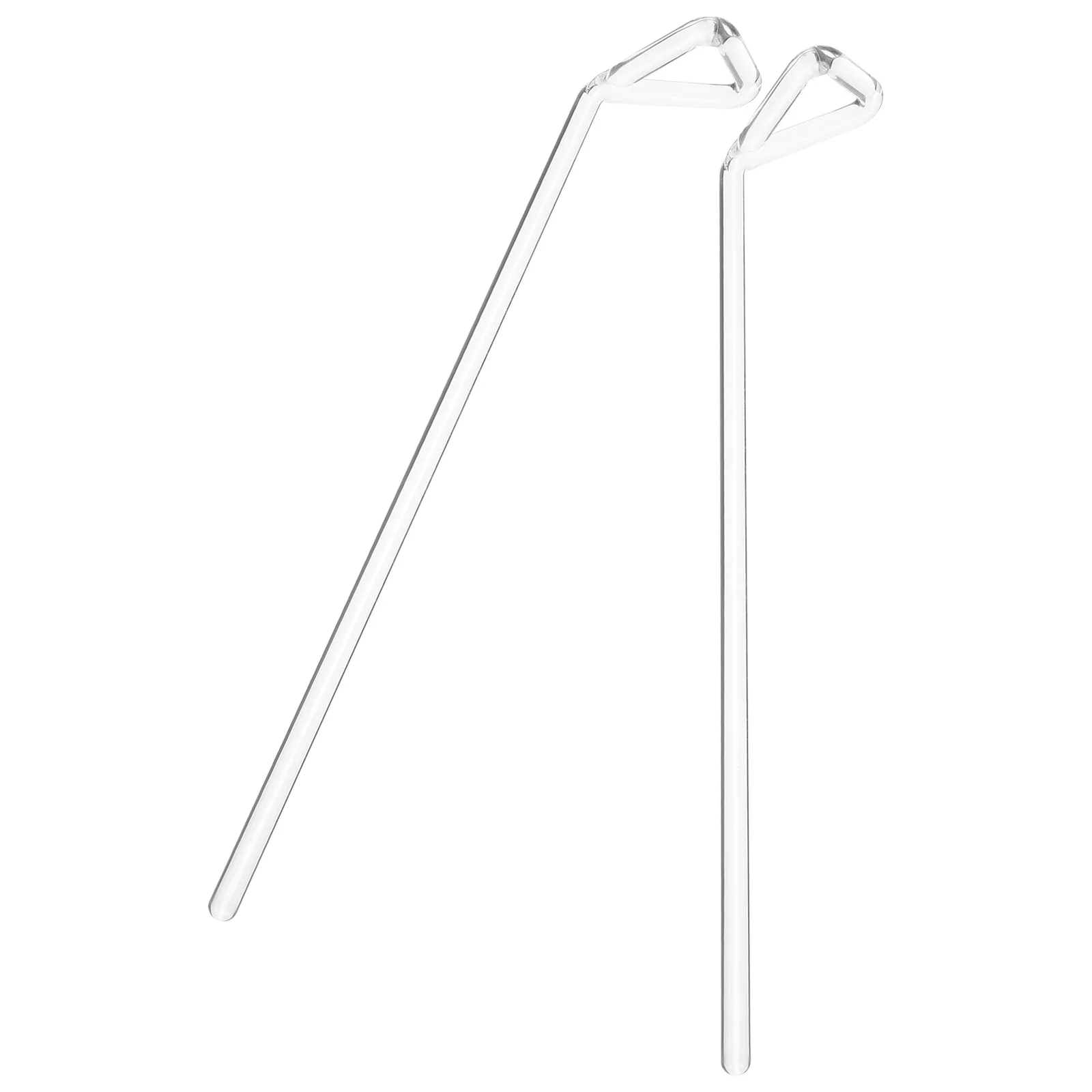 

2Pcs Glass Cell L-Shaped Laboratory Tool Triangular Edge-Less for Microbe Experiment Culture Spreading Scientific