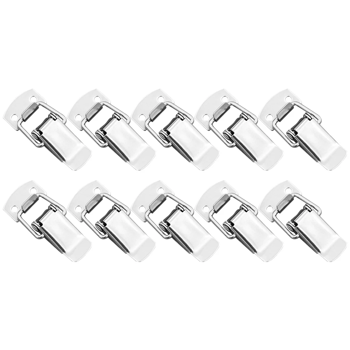 10pcs Stainless Steel Cabinet Box Locks Spring Loaded Toggle Hasps Latches for Sliding Doors Easy Install Home Office