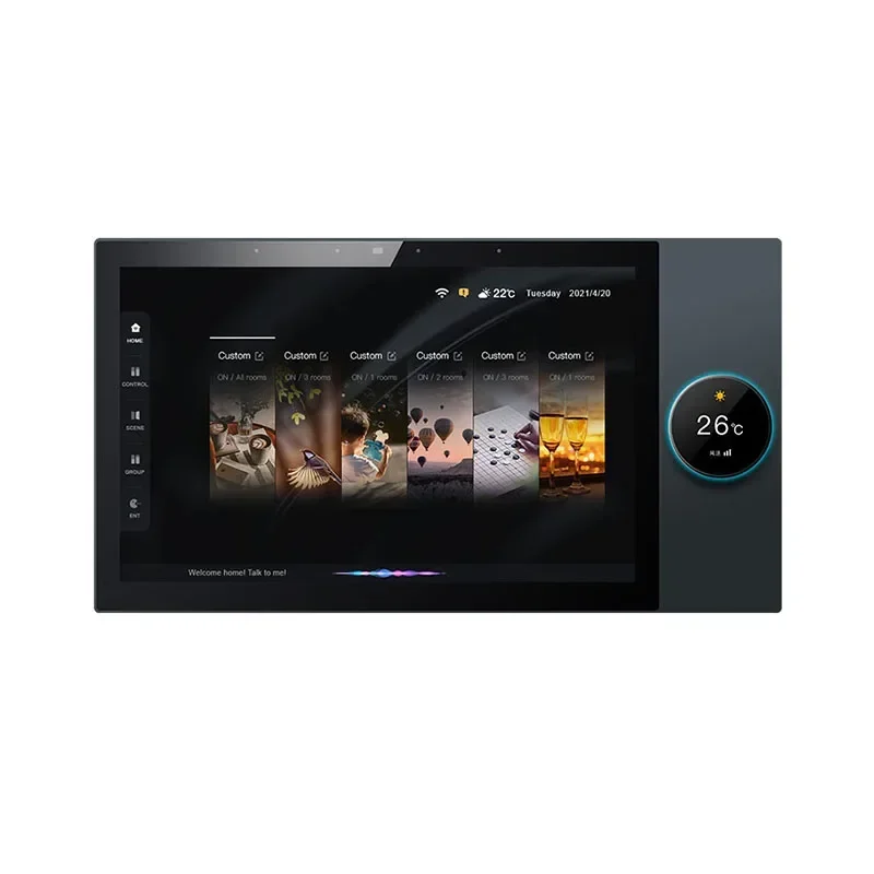 

10-дюймовая сенсорная панель управления сценариями, многофункциональная Wi-Fi система фоновой музыки для дома, умный домашний Zigbee-шлюз