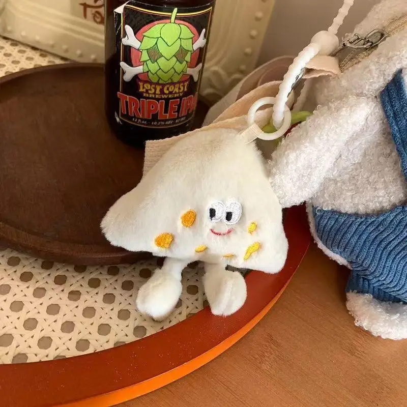

Cute Cheese Key Chain Bag Pendant Accessories Female Cartoon Bag Plush Doll