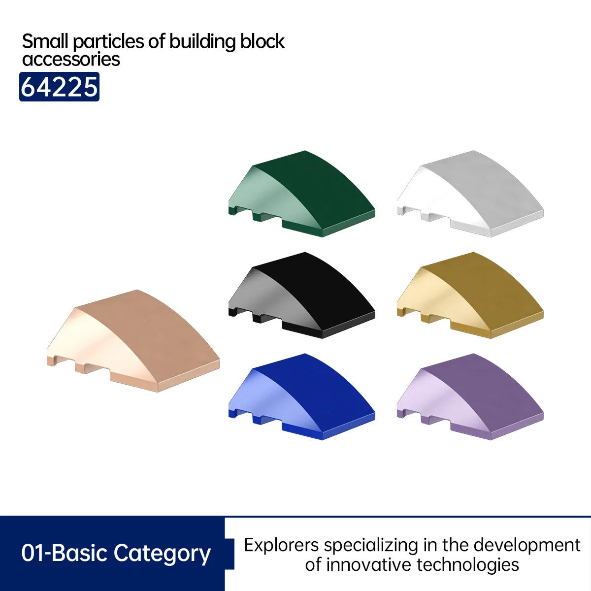 

Precision Brick 60Pcs/Lot 64225 Curved Part Basic Blocks Norm 4X3 Classic Accessorie of Moc Compatibility with Logo Toys