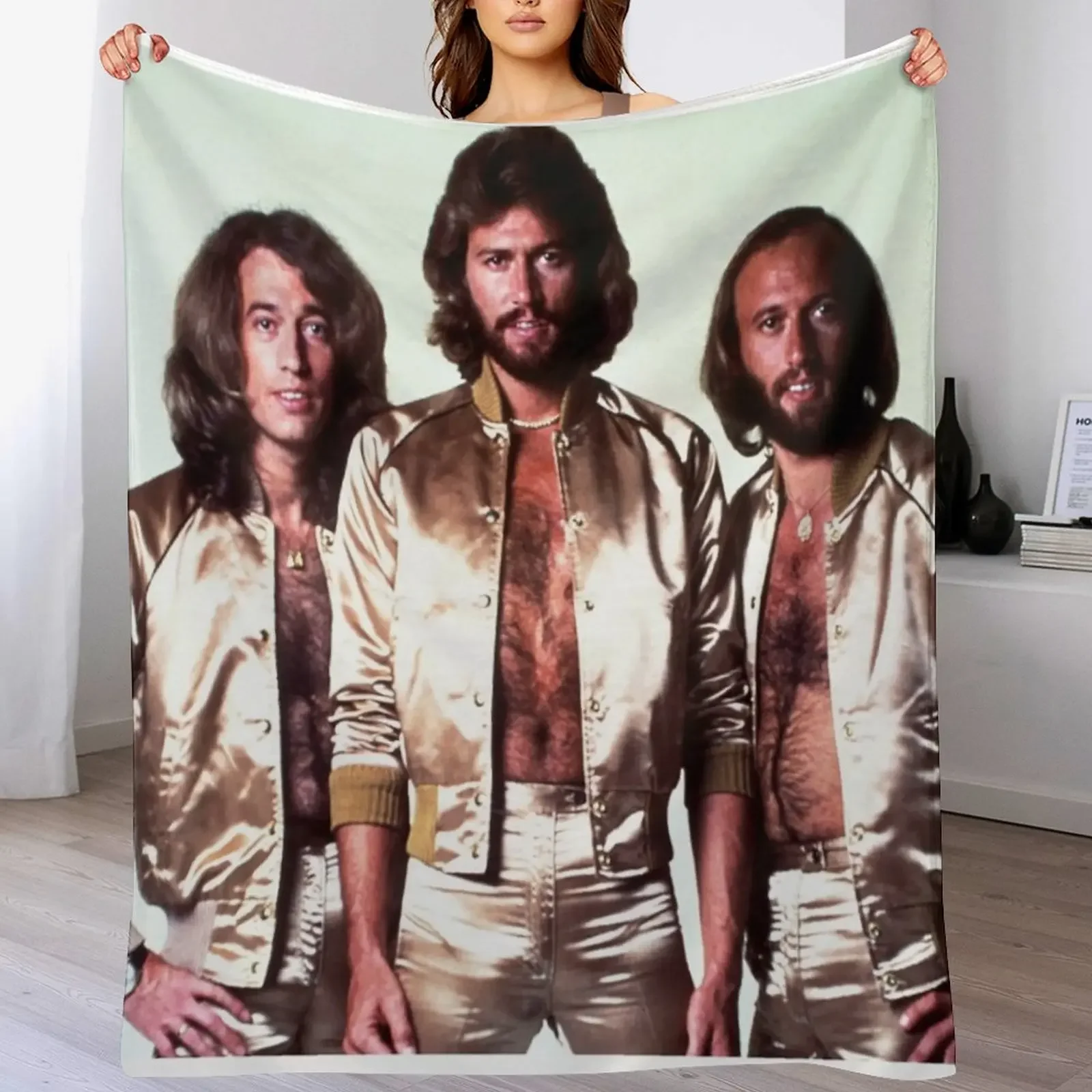 

Design Actually A Bee gees Band Poster Throw Blanket Comforter for sofa Thins manga Blankets