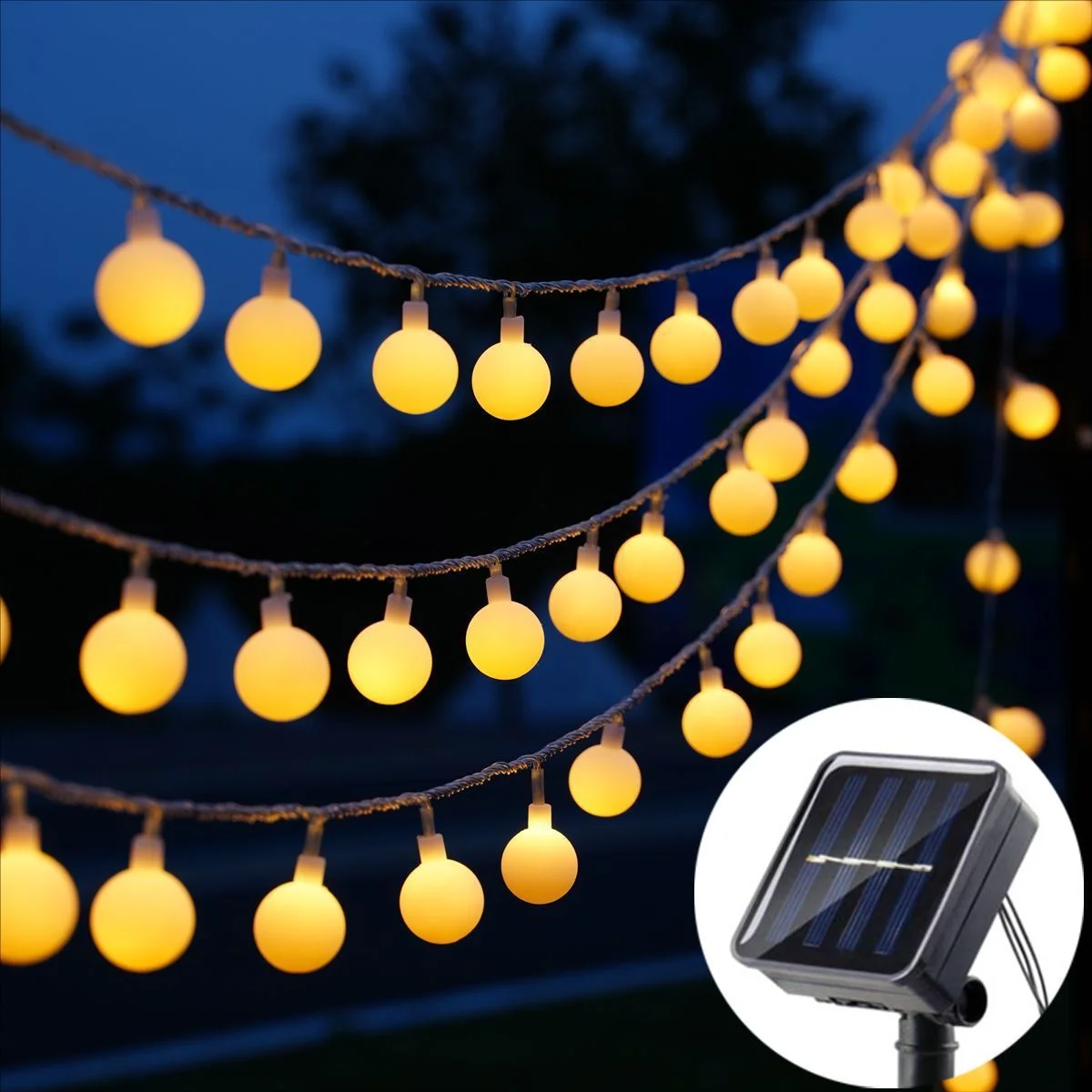100LED Bola Karangan Bunga Per - Solar Fairy String ulasan dan harga