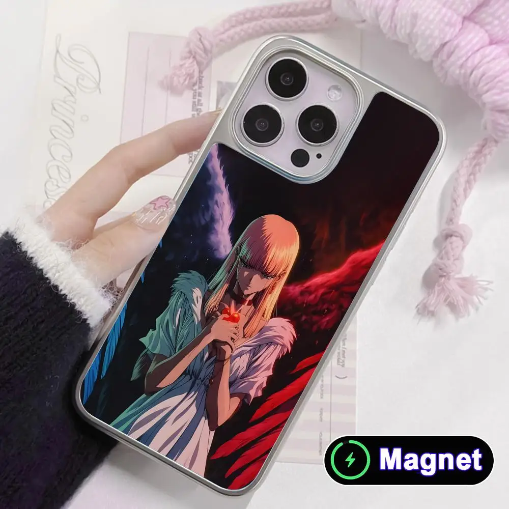 

Yugioh Change of Heart Phone Case for iPhone 17 16 15 14 13 12 11 Air Pro Max Plus Electroplated Silver Magsafe Cover