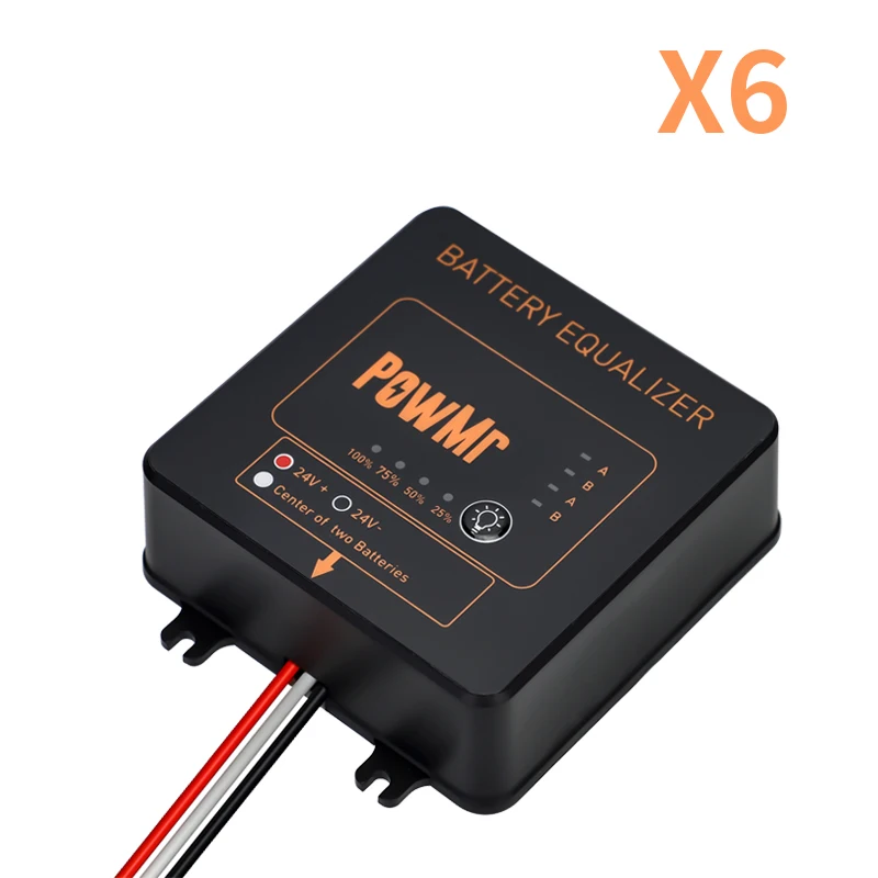PowMr Batterij Equalizer Batterij Balancer voor 24V 36V 48V Systeem Solar Laadregelaar voor Gel Flood AGM Lood-zuur Batterijen