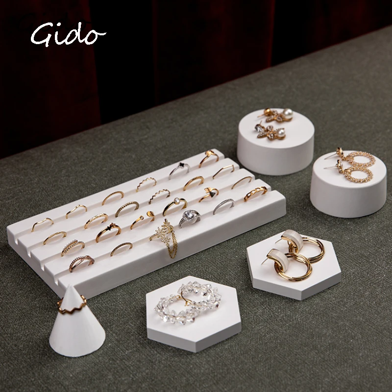 Gypsum Tray Jewelry Display Jewelry Holder Organizer Storage Tray Ornaments Crafts Plate Ring Bracelet Necklace