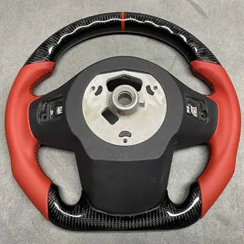 適用於豐田 Supra A90 GR MK5 2019 2020 的客製化碳纖維方向盤,紅色皮革運動風格 10 最佳銷售 超碳纖維 - №5